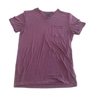H&M V-neck T shirt Size Small Maroon/Red